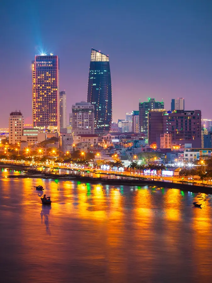 Sunrise view over Da Nang coastline